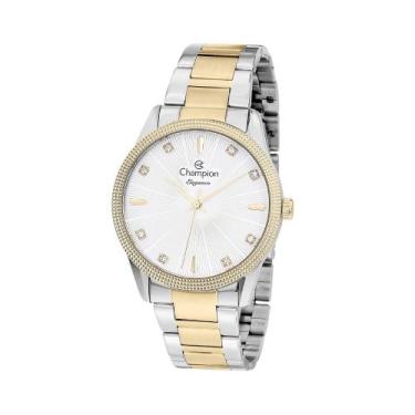 Imagem de Relógio Champion Prata Dourado Feminino CN25823B