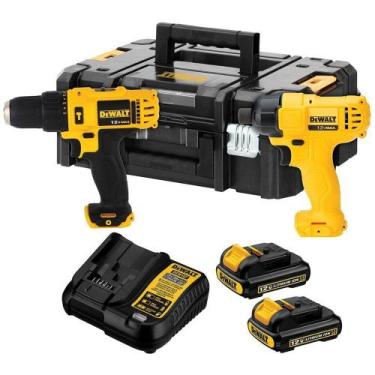 Imagem de Furadeira Parafusadeira 3/8" 12V DCD716B+DCF805B+MAL. DEWALT DCK202C2T
