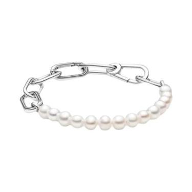 Imagem de Pulseira Feminina De Prata Esterlina 925 Com Pingente De Coração E Fle