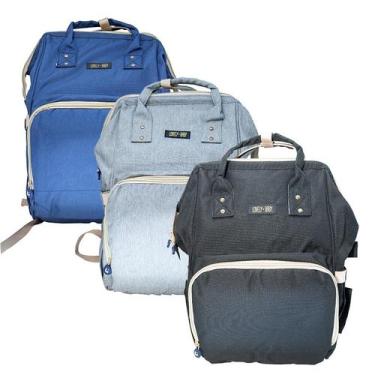 Imagem de Mochila Bolsa Maternidade Térmica Tecido Impermeável - Unik, CINZA