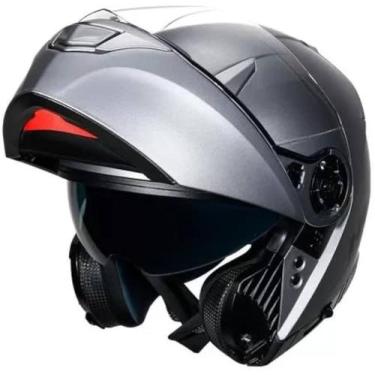 Imagem de Capacete Escamoteável Helt 950 Hippo Glass Preto Fosco C/ Viseira Inte
