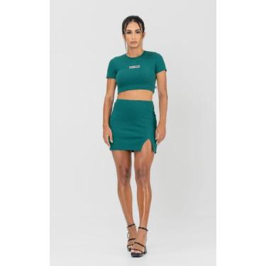 Imagem de Saia canelado impulse labellamafia, Verde, M