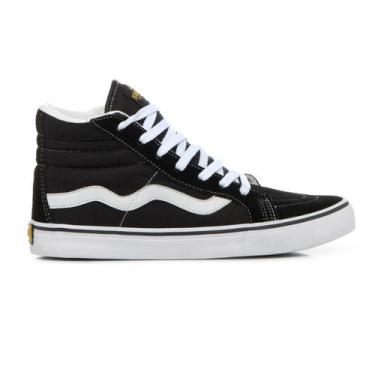 Imagem de Tênis Mad Rats Hi Top Cano Médio Adulto Casual Skate, Preto, 34