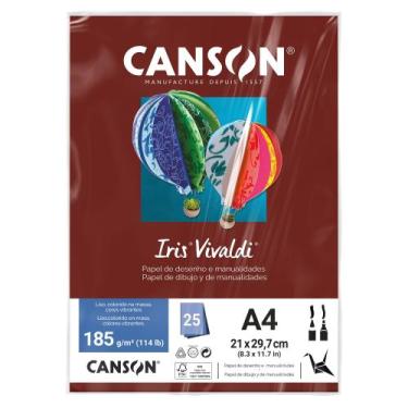 Imagem de Papel Canson Color Iris Vivaldi 25 Folhas 185g Canson, Grená