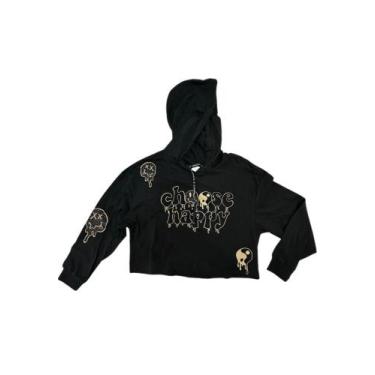Imagem de Blusa Moletom Choose Happy Infantil Lilimoon, 20, Preto