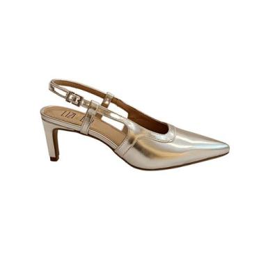 Imagem de Sapato Feminino Scarpin de Prata 5104629 - LiziELizi, Prata, 35