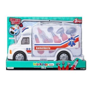 Imagem de Caminhão Workshop Junior Truck Ambulância BR900 - Multikids