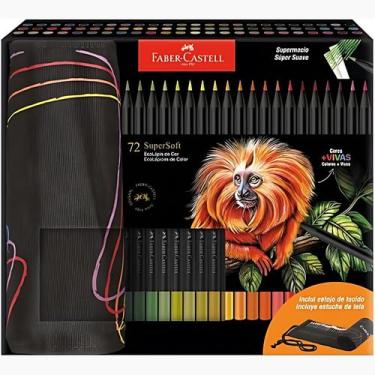 Imagem de Lápis De Cor SuperSoft Faber Castell 72 Cores Estojo Tecido - Faber-Ca