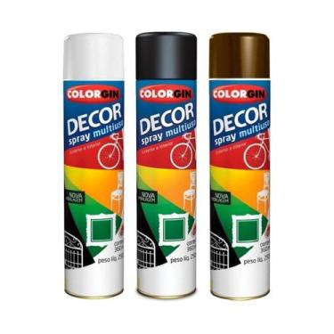 Imagem de Tinta Spray Preto Brilhante Decor 8701 Colorgin