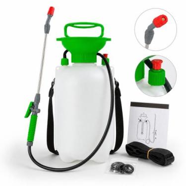 Imagem de Pulverizador Manual 5 Litros Borrifador Pressão Jardim Limpeza Com Bic