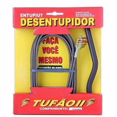 Imagem de Desentupidor Tufão II 10 Metros para Limpeza Profunda de Encanamentos Domésticos com Cabo Flexível Overtime