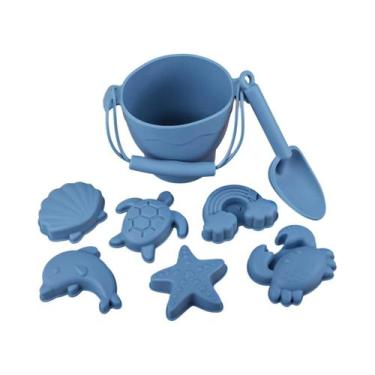 Imagem de Conjunto De Praia Infantil De Verão 9PCS/8PCS, Balde De Plástico, Pás,