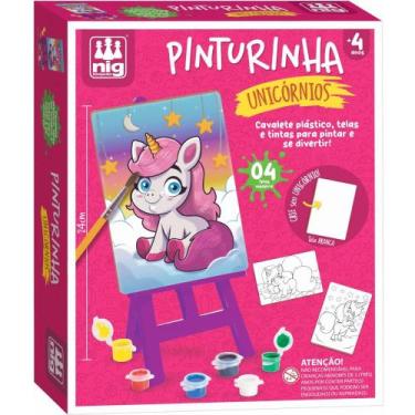 Imagem de Kit de Pinturinha Unicórnios c/ 6 Tintas - Nig