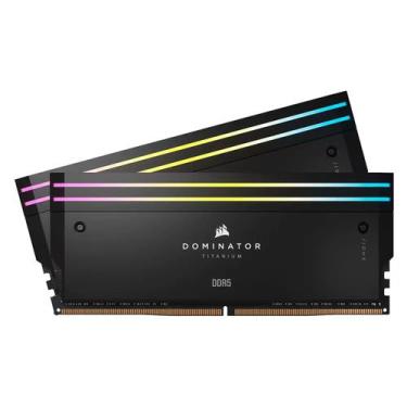 Imagem de Memória RAM Corsair Dominator Titanium RGB 32GB (2x16GB) DDR5 6400MHz 