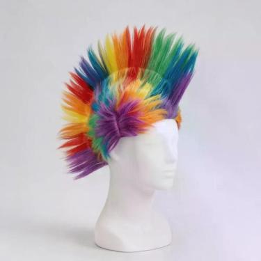 Imagem de 6UN - Peruca Moicano Multi Colorida - Festa 35cm - Senhor Preço