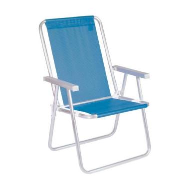 Imagem de Cadeira Alta Conforto Total em Alumínio Azul - Mor