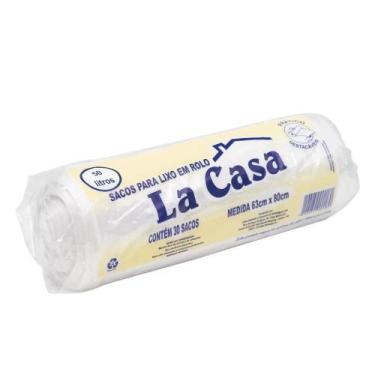 Imagem de Saco de Lixo Casabella 50L Transparente Rolo - Embalagem com 30 Unidad