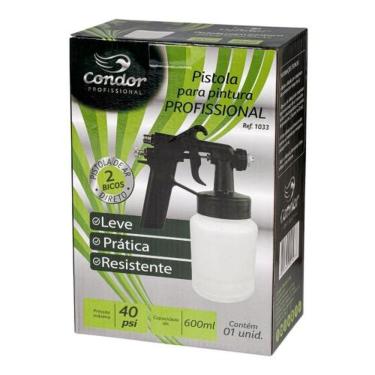 Imagem de Pistola de Pintura Spray Profissional Condor com Bico de Alto Desempenho e Regulagem Fácil Bivolt