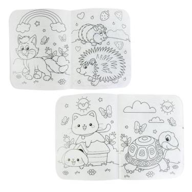 Imagem de Livro para Colorir Infantil com Caixa de Giz de Cera 6 Unidades - Sort
