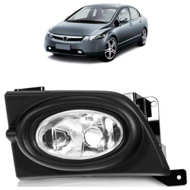 Imagem de Farol Milha Auxiliar Civic Lxs Exs 2007 A 2008 Lente Lisa Vidro - Auto