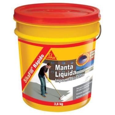 Imagem de Sikafill Rápido Branco 3,6kg Sika Manta liquida de Secagem Rápida