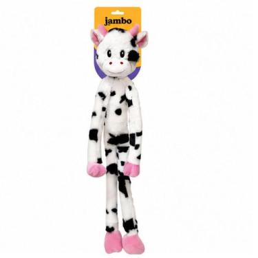 Imagem de Mordedor Pelúcia Longleg Vaca Para Cães C/ Apito Jambo