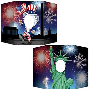 Imagem de Beistle Banner de porta com foto reversível patriótica 4 de julho, 91 cm x 63,5 cm, multicolorido