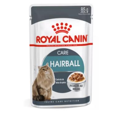 Imagem de Ração Úmida Royal Canin Feline - Gatos Adultos Sachê Hairball Care - 85g