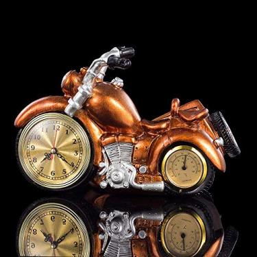 Imagem de Pkfinrd Despertadores europeus para motos e vinhos em resina, suporte para garrafas de vinho, ornamentos criativos para presente