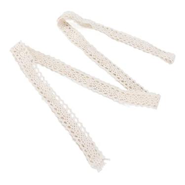 Imagem de Laço artesanal, durável, reutilizável, macio, toque macio, fita multifuncional para decoração de roupas para decoração de toalha de mesa (bege)