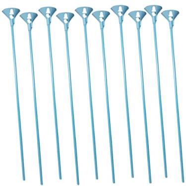 Imagem de Vareta Suporte para Balões Candy Azul 33cm - 10 Unidades