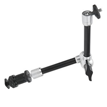 Imagem de Braço de fricção, braço articulado prata para monitor DV para luzes de flash para monitor LCD para microfone