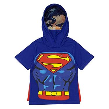 Imagem de DC Comics Little Boys' Superman Hooded Tee with Mask and Cape (5/6)