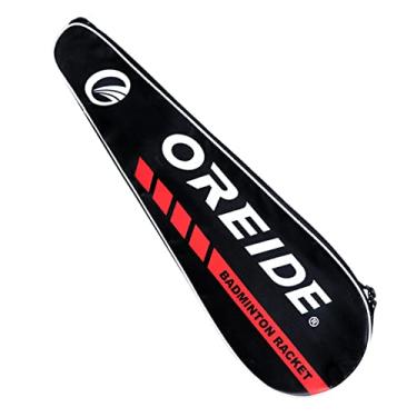 Imagem de DYNWAVE Bolsa de capa de raquete de badminton à poeira, transporte, porta raquete, proteção com alça de ajustável para, VERMELHO