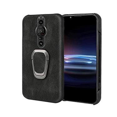 Imagem de YUNCHAO Caixa de telefone Para Sony Xperia Pro-I Ring Holder PU CASE capa para celular