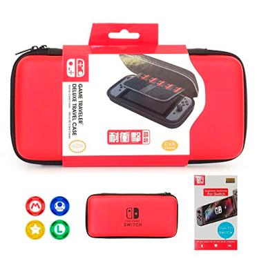 Imagem de Combo Case Nintendo Switch Com Película de Vidro e 4 Grips
