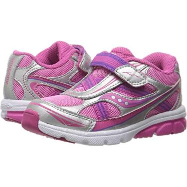 Imagem de Saucony Kids Baby Girl's Ride (5 Toddler XW, Pink/Silver)