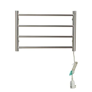 Imagem de Toalheiro elétrico simples e inteligente temperatura constante 304 aço inoxidável banheiro banheiro toalheiro elétrico, prata