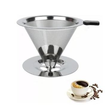 Imagem de Coador De Café Pour Over Aço Inox - Não Precisa De Filtro - Fullcommer