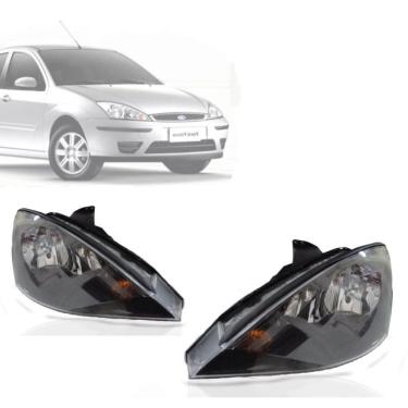 Imagem de Farol Dianteiro Ford Focus 2004 2005 2006 2007 Mascara Negra