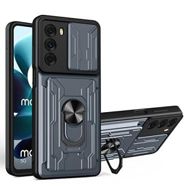 Imagem de YUNCHAO Caixa de telefone Para Motorola Moto G200 5G / Edge S30 deslizante Camshield TPU+Caixa de telefone PC com slot de cartão capa para celular
