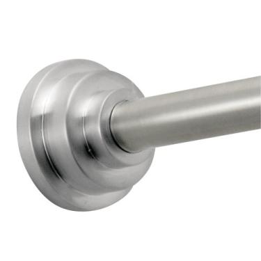 Imagem de iDesign Astor Metal Expansível Constante Tensão Constante Varão para Cortina de Banheiro Master, Convidado, Banheiro de Crianças, Janela, Ajustável de 109 a 190 cm, Aço Inoxidável Escovado