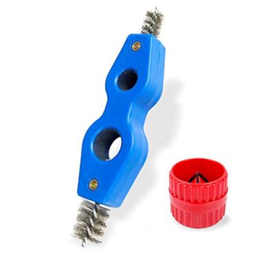 Imagem de Limpador de tubos de cobre LBG Products uma escova de encanador 4 em 1, ferramenta de limpeza de tubo interno e externo para solda, revestimento (1,27 cm e 1,27 cm)