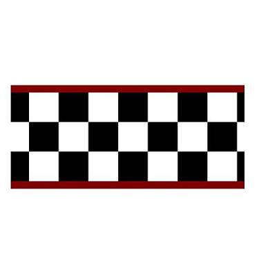 Imagem de Papel de parede para carros com bandeira quadriculada Borda de parede Nascar - 11,4 cm (borda vermelha)