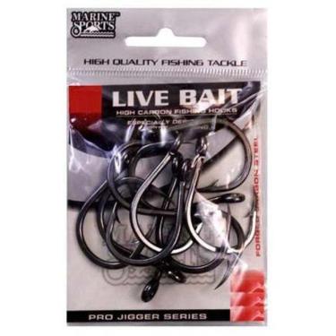 Imagem de Anzol Live Bait Nº 11/0 Black Nickel Marine Sports 10 Peças