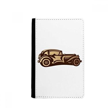 Imagem de Carteira marrom clássica para cartões com padrão de contorno para passaporte Notecase Burse, Multicolor