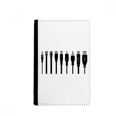 Imagem de Cabo de carregamento com plugue preto padrão para passaporte Notecase Burse carteira capa para cartão, Multicolorido.