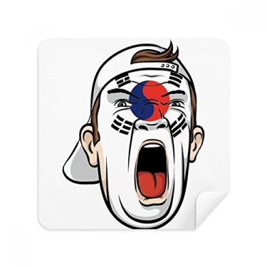 Imagem de Coreia Bandeira Facial Maquiagem Cabeça Gritando Boné Óculos Pano Limpador de Tela Tecido Camurça Pacote com 2