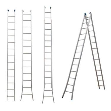 Imagem de Escada Alumínio 3 Em 1 Extensiva 2 X 13 - 26 Degraus Alumasa