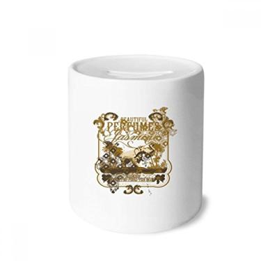 Imagem de DIYthinker Porta-moedas de cerâmica marrom elefante tropical, estilo europeu, caixa para dinheiro, porta-moedas de cerâmica presente